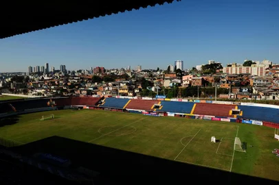  CAXIAS DO SUL, RS, BRASIL, 25/05/2018. Estádio Francisco Stédile, o Estádio Centenário, terá a milésima partida da SER Caxias neste fim de semana. (Diogo Sallaberry/Agência RBS)