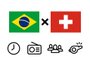 escudos, montagem, futebol, copa do mundo, pré-jogo, brasil, suíça