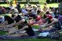  CAXIAS DO SUL, RS, BRASIL, 24/02/2016 - Yoga no Jardim Botânico. (JONAS RAMOS/AGÊNCIA RBS)Indexador: JONAS RAMOS                     