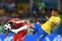  Serbias forward Aleksandar Mitrovic (L) vies with Brazils defender Thiago Silva during the Russia 2018 World Cup Group E football match between Serbia and Brazil at the Spartak Stadium in Moscow on June 27, 2018. / AFP PHOTO / Patrik STOLLARZ / RESTRICTED TO EDITORIAL USE - NO MOBILE PUSH ALERTS/DOWNLOADSEditoria: SPOLocal: MoscowIndexador: PATRIK STOLLARZSecao: soccerFonte: AFPFotógrafo: STR