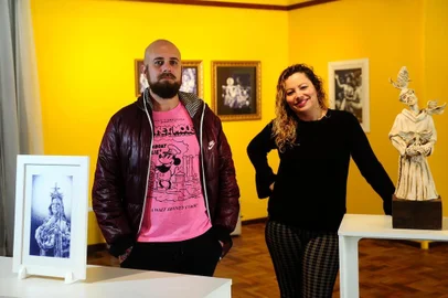  CAXIAS DO SUL, RS, BRASIL, 27/06/2018. Artistas Rafael Dambros e Daniela Antunes abrem exposição ReLigare no Museu dos Capuchinhos a partir de sexta, 29. (Diogo Sallaberry/Agência RBS)