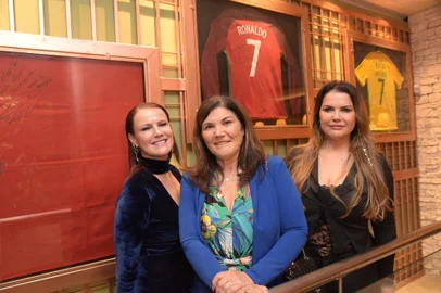 Casa Aveiro, restaurante da família de Cristiano Ronaldo, inaugura em Gramado. NA FOTO: Elma Aveiro, Dolores Aveiro e Kátia Aveiro