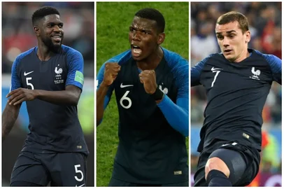 Umtiti, Pogba, Griezmann, frança, copa do mundo