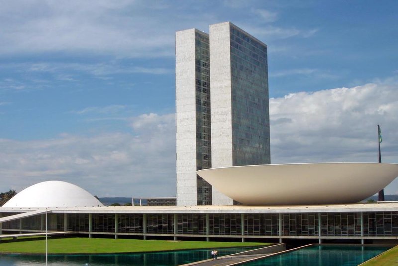 Fachada do prédio do Congresso Nacional, que reúne o Senado e Câmara dos Deputados em Brasília.