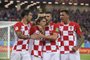  Croatias midfielder Luka Modric (2nd L) celebrates scoring a penalty with his teammates during the Russia 2018 World Cup Group D football match between Croatia and Nigeria at the Kaliningrad Stadium in Kaliningrad on June 16, 2018. / AFP PHOTO / Patrick HERTZOG / RESTRICTED TO EDITORIAL USE - NO MOBILE PUSH ALERTS/DOWNLOADSEditoria: SPOLocal: KaliningradIndexador: PATRICK HERTZOGSecao: soccerFonte: AFPFotógrafo: STF