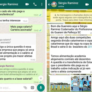 Prints Whatsapp Sergio Ramirez
