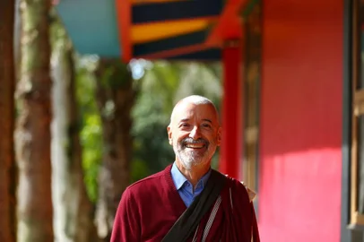  VIAMÃO, RS, BRASIL, 20-06-2015: retrato do Lama Padma Samten, para a série de entrevistas Com a Palavra, no templo do Centro de Estudos Budistas de Viamão (FOTO FÉLIX ZUCCO/AGÊNCIA RBS, Editoria SuaVida).