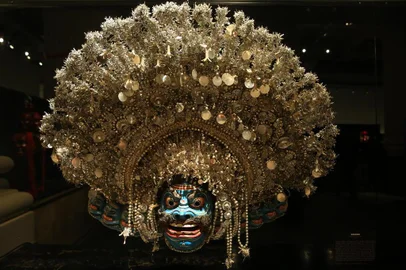  Porto Alegre RS/BR 13.08.2018Exposição  Etnos Faces da Diversidade, no Santander Cultural.Máscara Ravana Dança Chhau de Saraikela - ÍndiaFOTÓGRAFO: TADEU VILANI AGÊNCIARBS EDITORIA Segundo caderno