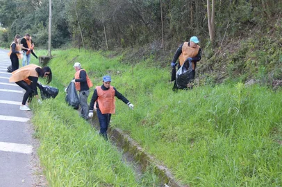 Voluntários recolhem 15 toneladas de lixo da BR-470, em Garibaldi