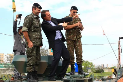  ESTEIO, RS, BRASIL - 29/08/2018 - Candidato do PSL para a Presidência da República, Jair Bolsonaro esteve na Expointer nesta quarta-feira (29).
