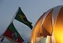 Bandeira gigante do RS na Expointer já está trocada