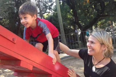 Isabel Ferrari e o filho, Pedrinho.