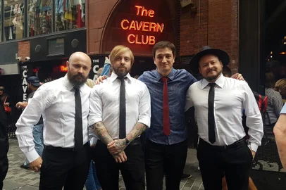 Serranos do projeto The Beatles no Acordeon, que participou do Beatle Week, em Liverpool