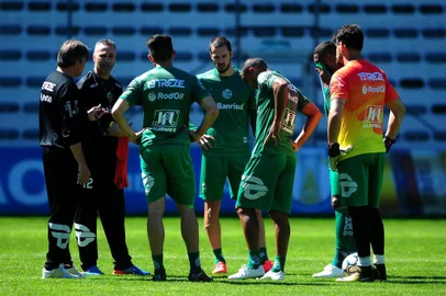  CAXIAS DO SUL, RS, BRASIL 07/09/2018Time do Juventude treina no estádio Alfredo Jaconi. (Felipe Nyland/Agência RBS)