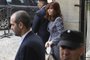  Former Argentine President and current senator Cristina Kirchner leaves a federal court in Buenos Aires, on September 18, 2018 where she re-appeared before anti-corruption judge Claudio Bonadio as part of the investigation into the so-called corruption notebooks case.Prosecutors believe the 65-year-old senator was one of the main beneficiaries of tens of millions of dollars in bribes in return for public works contracts during her 2007-2015 presidency. / AFP PHOTO / EITAN ABRAMOVICHEditoria: POLLocal: Buenos AiresIndexador: EITAN ABRAMOVICHSecao: corporate crimeFonte: AFPFotógrafo: STF