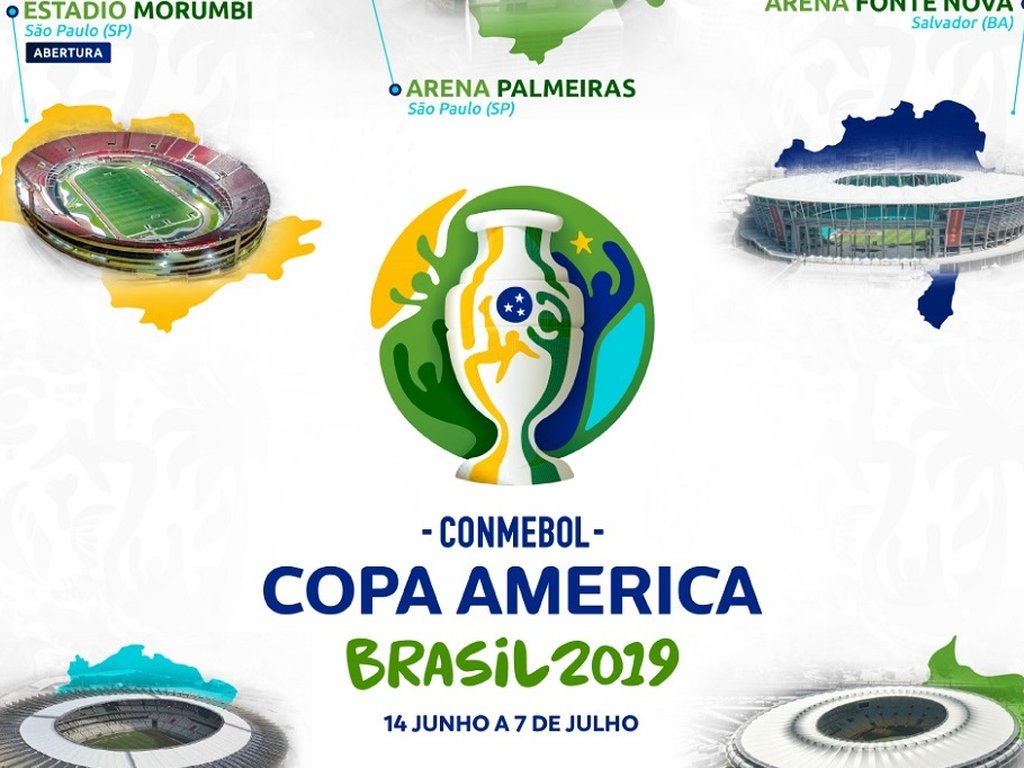Conmebol informa sedes e datas dos jogos do Brasil a na Copa