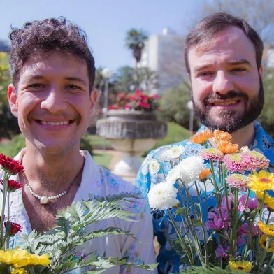O tenor Cecé Pereira e o pianista Daniel Benitz 