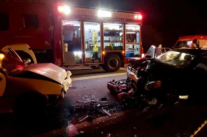 Acidente na ERS-235, em Nova petrópolis. Foi no km, por volta das 19h40min desta segunda-feira