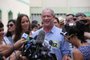  Brazils presidential candidate for the Democratic Labor Party (PDT), Ciro Gomes speaks with the press after voting in Fortaleza, state of Ceara, Brazil, on October 07, 2018.Brazilians began casting ballots Sunday in their most divisive presidential election in years, with a far-right politician promising an iron-fisted crackdown on crime, Jair Bolsonaro, the firm favorite in the first round. / AFP PHOTO / Thiago GadelhaEditoria: POLLocal: FortalezaIndexador: THIAGO GADELHASecao: electionFonte: AFPFotógrafo: STR