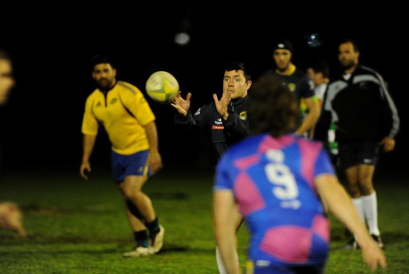  BENTO GONÇALVES, RS, BRASIL, 11/1/2018Treiino de Rugby do Farrapos antes da final.(Lucas Amorelli/Agência RBS)