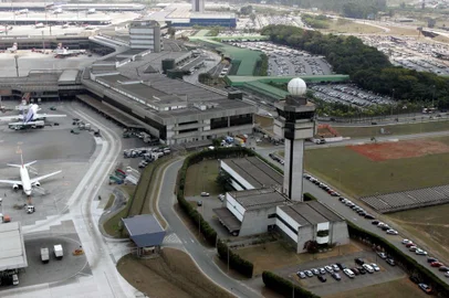 Aeroporto de Garulhos em São Paulo. 