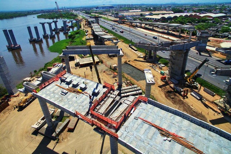  PORTO ALEGRE, RS, BRASIL, 17/10/2018 -  Obras na ponte do Guaíba. (FOTOGRAFO: LAURO ALVES / AGENCIA RBS)
