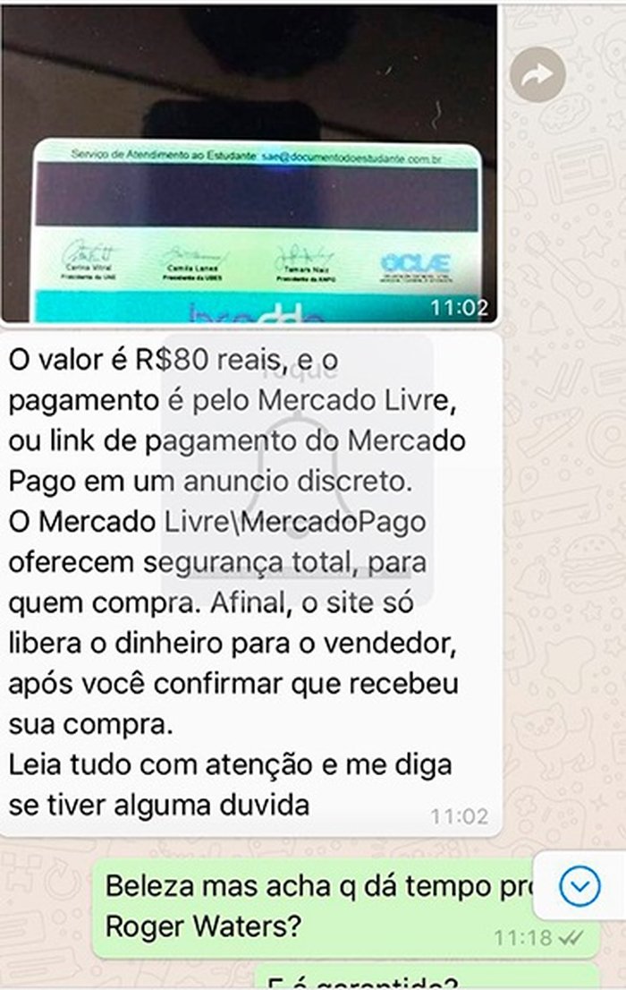 Homem falsifica e vende carteiras de estudante para meia-entrada no show de  Roger Waters em Porto Alegre