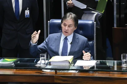 Plenário do SenadoPlenário do Senado Federal durante sessão deliberativa extraordinária. Ordem do dia.À mesa, presidente do Senado, senador Eunício Oliveira (MDB-CE) conduz sessão.Foto: Marcos Oliveira/Agência Senado