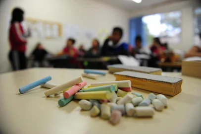  Sala de áula na Escola de Educação Básica Irineu BornhausenIndexador:                                 