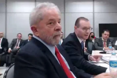 Depoimento do ex-presidente Luiz Inácio Lula da Silva à Justiça Federal em 14 de novembro de 2018. Foto: Reprodução/Justiça Federal do Paraná