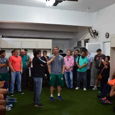 Veranópolis se apresenta na Palugana para a pré-temporada de 2019. Na foto, o técnico Sananduva.