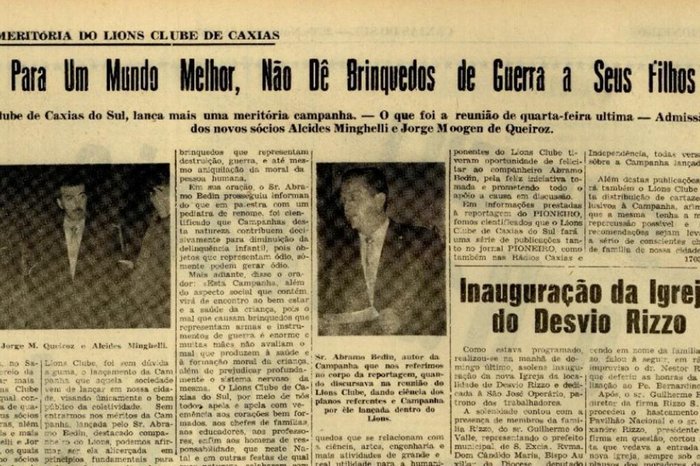 Reprodução / Jornal Pioneiro