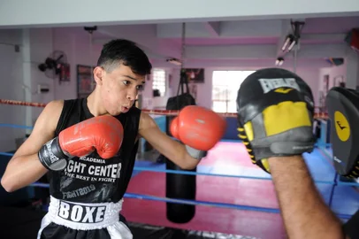  CAXIAS DO SUL, RS, BRASIL 30/11/2018Guilherme Soares, vai disputar o Brasileiro de Boxe. (Felipe Nyland/Agência RBS)