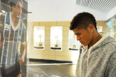 Atacante  Leandro que vem se destacando pelo Grêmio