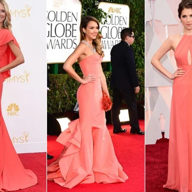 Heidi Klum, Jessica Alba e Anna Kendrick vestindo coral | Fotos: AFPcoralImportação Donn