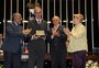 O homenageado que uniu os três senadores gaúchos em Brasília