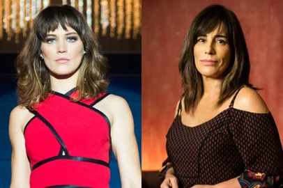 Bianca Bin e Gloria Pires adotaram franja na novela "O Outro Lado do Paraíso". Foto: TV Gl