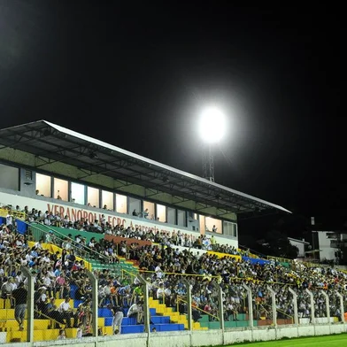  VERANÓPOLIS, RS, BRASIL, 18/03/2018. Veranópolis x São José, em partida de ida das quartas de finais do Gauchão 2018, no estádio Antonio David Farina. (Diogo Sallaberry/Agência RBS)