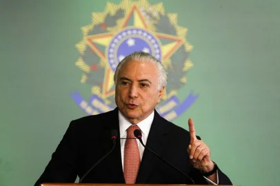 Presidente Michel Temer durante cerimônia de lançamento do primeiro veículo híbrido flex do mundo