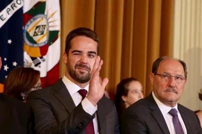  PORTO ALEGRE, RS, BRASIL, 01/01/2019 - Posse de Eduardo Leite no Palácio Piratini. (FOTOGRAFO: ANDRÉA GRAIZ / AGENCIA RBS)