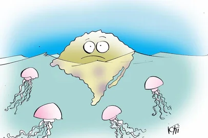 Charge de Iotti publicada em 7 de janeiro de 2018