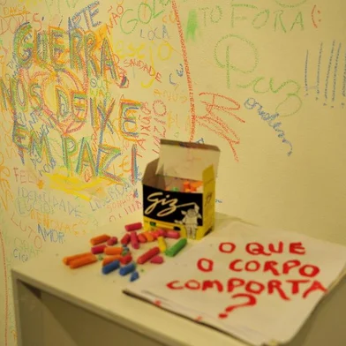 CAXIAS DO SUL, RS, BRASIL. (10/01/2019)Intervenção em obra de Nil Kremer, na Galeria Municipal de Arte Gerd Bornheim. (Antonio Valiente/Agência RBS)