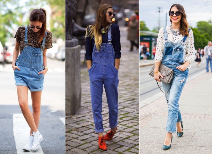 macacão com camisa jeans