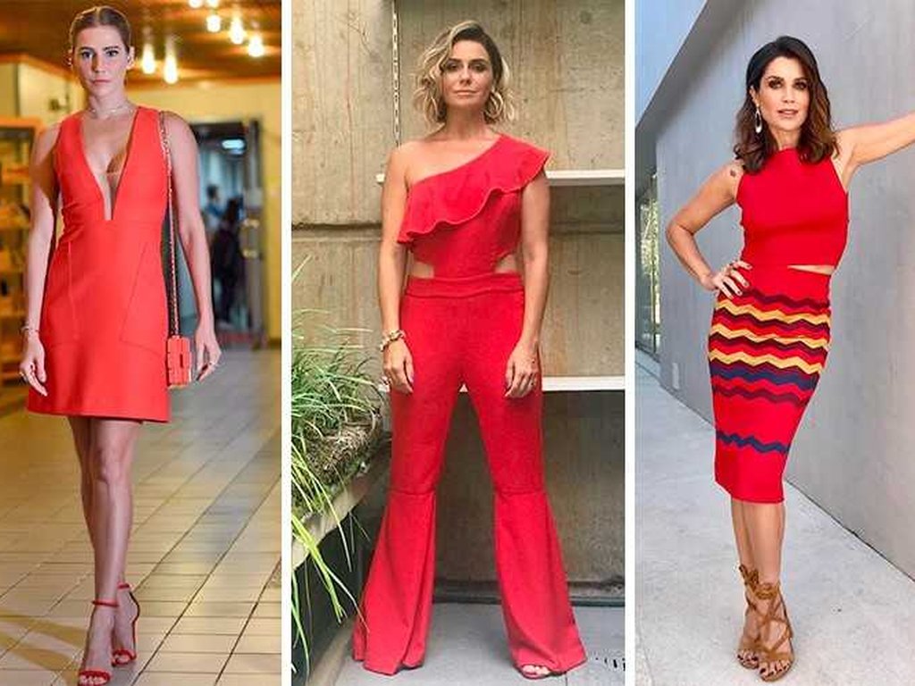 Looks vermelhos que são a cara do Natal: inspire-se nas famosas e crie o  seu! | Donna