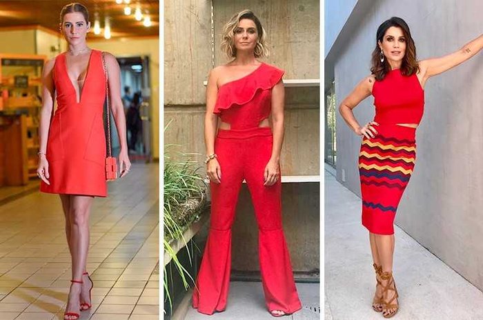 Looks vermelhos que são a cara do Natal: inspire-se nas famosas e crie o  seu! | Donna