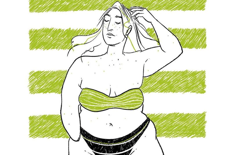 Série Mulheres Veranis, da artista Sharisy Pezzi, propõe a quebra de paradigmas estéticos na praia