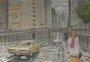 Cenários de Porto Alegre inspirados em art déco são recriados por artista