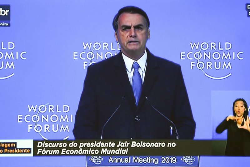 Jair Bolsonaro discursa em Davos