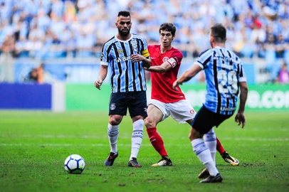  PORTO ALEGRE, RS, BRASIL, 12/05/2018 - Grêmio recebe o Inter na Arena, pela 05ª roda do Brasileirão 2018.(FOTOGRAFO: ANDERSON FETTER / AGENCIA RBS)