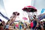  CAXIAS DO SUL, RS, BRASIL, 10/02/2018. Carnaval do Bloco da Ovelha movimenta o bairro São Pelegrino em trajeto até a Praça das Feiras. (Diogo Sallaberry/Agência RBS)